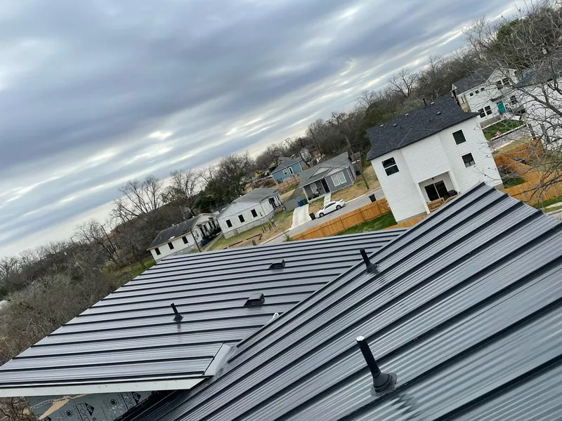 Standing seam metal roof panels with vents for Skylight Repair in Ada